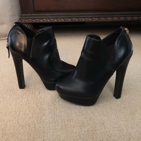 Material Girl Shoes - Women’s Black Platform Booties